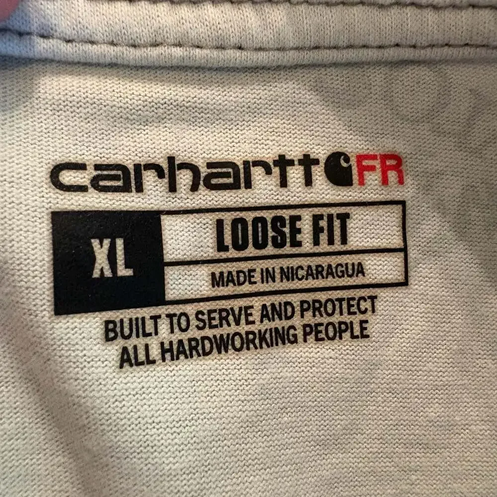 Carhartt FR Force Flame Resistant Henley Shirt XL NWT Group14 CAT 2 Loose Fit - Picture 4 of 6